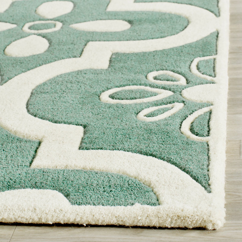 Carolene Hand Tufted Wool Geometric Rug, Runner 2'3" x 7'