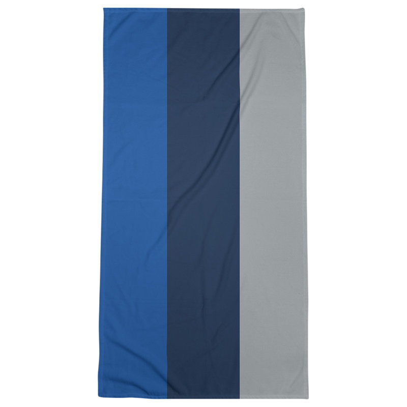 Lightweight Bath Towel, Royal Blue/Navy Blue/Gray, Poly/Cotton