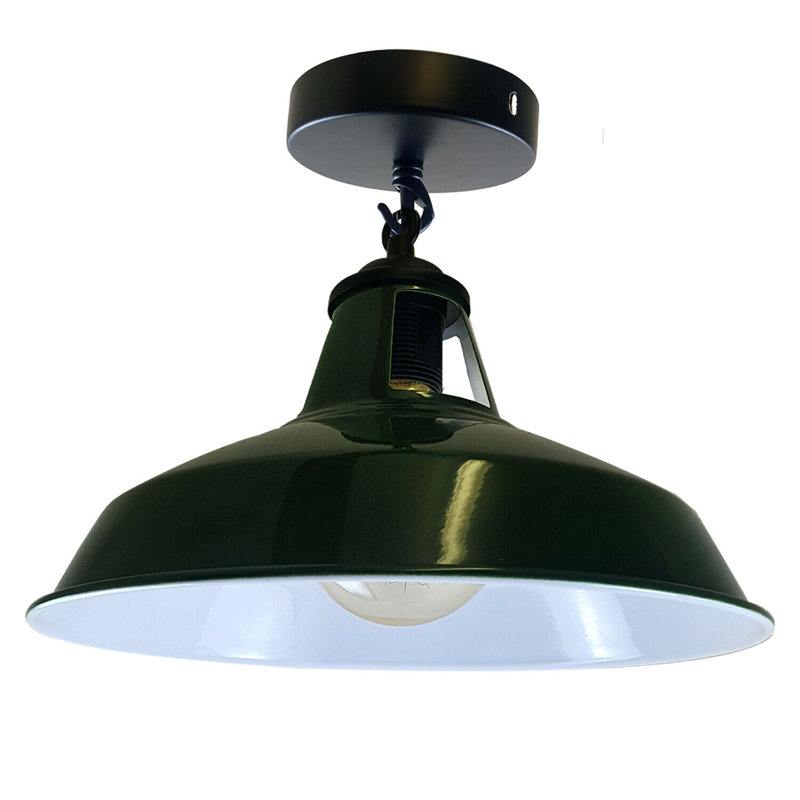 Bolin Semi Flush Mount, Green