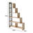 Modern Industrial Bookshelf, Atlantic Pine Finish, 47.2 x 57.1 x 9.8 inches | 100% Chipboard with Metal Edges, 0.71 inches Thick | Wall-Mountable Design with Numerous Shelves for Stylish Home Storage