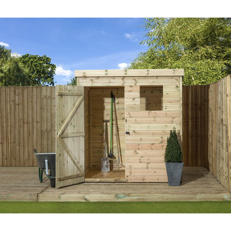 6 Ft. W x 3 Ft. D Shiplap Pent Wooden Shed, 6ft. x 3ft.