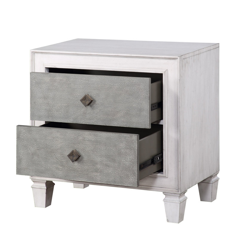 Table de chevet avec tiroirs pleine extension et fabrication durable pour les chambres modernes