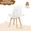  Ensemble de 2 chaises de cuisine modernes sans accoudoirs, capacité de charge de 330 lb, blanc-901929211-901929209