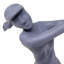 GOLFER LADY Iron Figurine 29cm-92166265