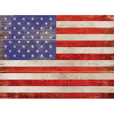 Distressed American Flag - Wrapped Canvas Print