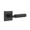 Emtek Select Passage Interior Mortise w/ Square Rosette & L-Square Stem, Straight Knurled Lever