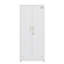 Armoire de rangement haute avec 2 portes et 4 cloisons pour séparer 5 espaces de rangement, conception maison / bureau-485444269