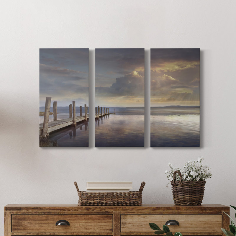 "Evening Reflection" - Photographie sur toile tendue 3 pièces, H 12 po x l 24 po x P 1 po