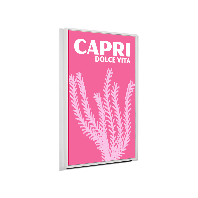Capri, White Floater Framed, 51" H x 34" W