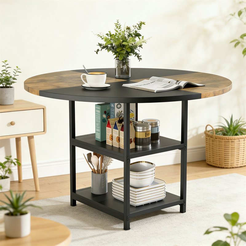 Round Metal Base Dining Table