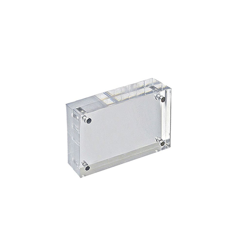 Clear Acrylic Magnetic Photo Frame Block 4.5" x 3" Vertical/Horizontal