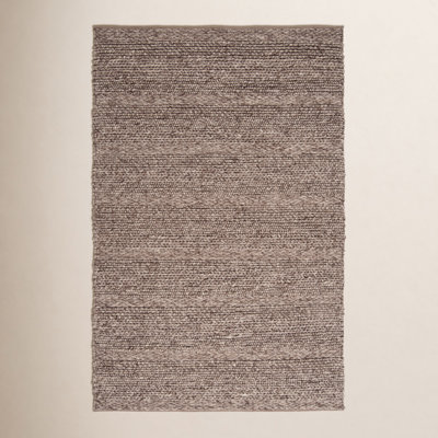 Zekia Handmade Wool Taupe Rug