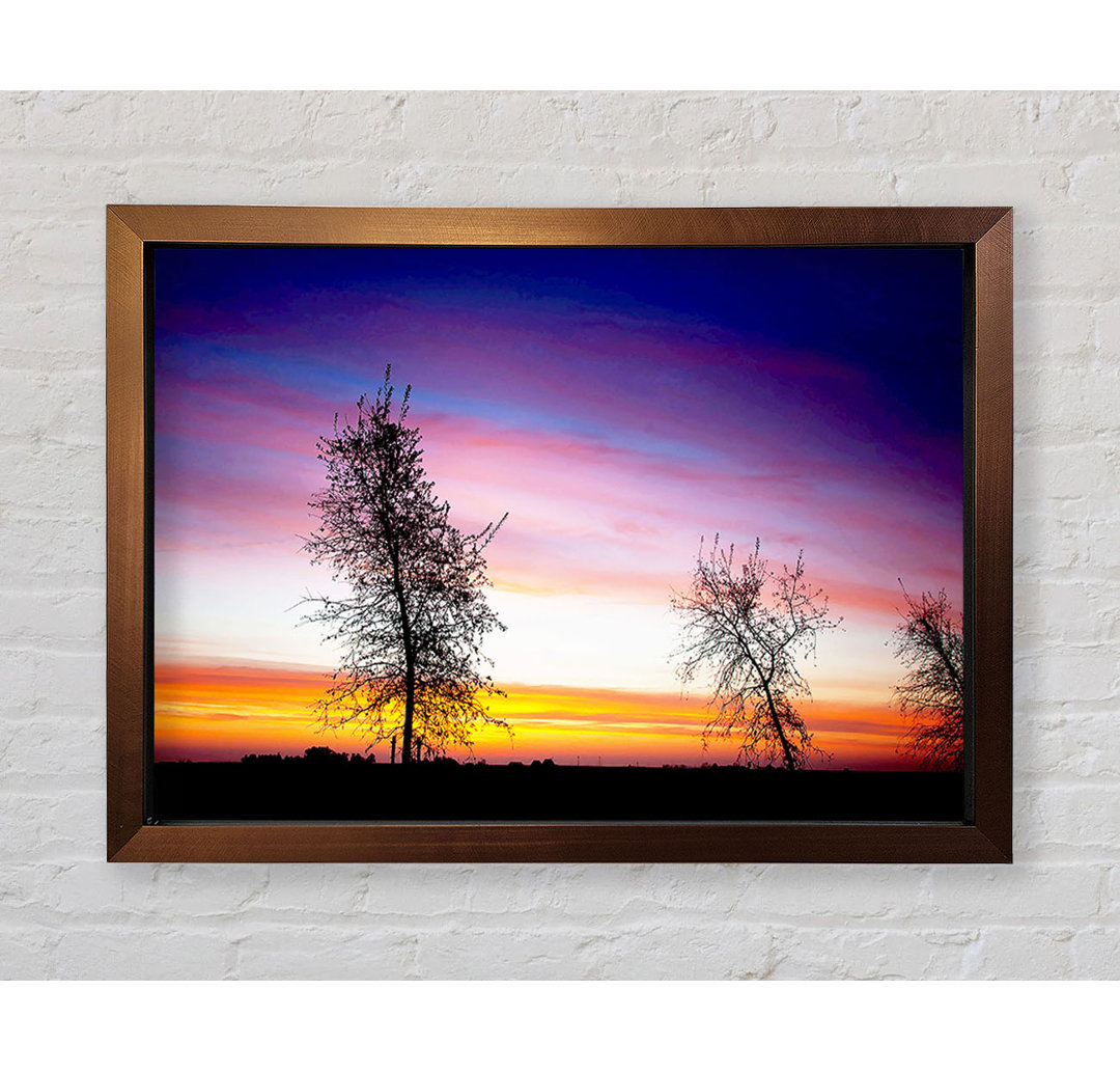 Gerahmtes Wandbild Winter Rainbow Sunrise