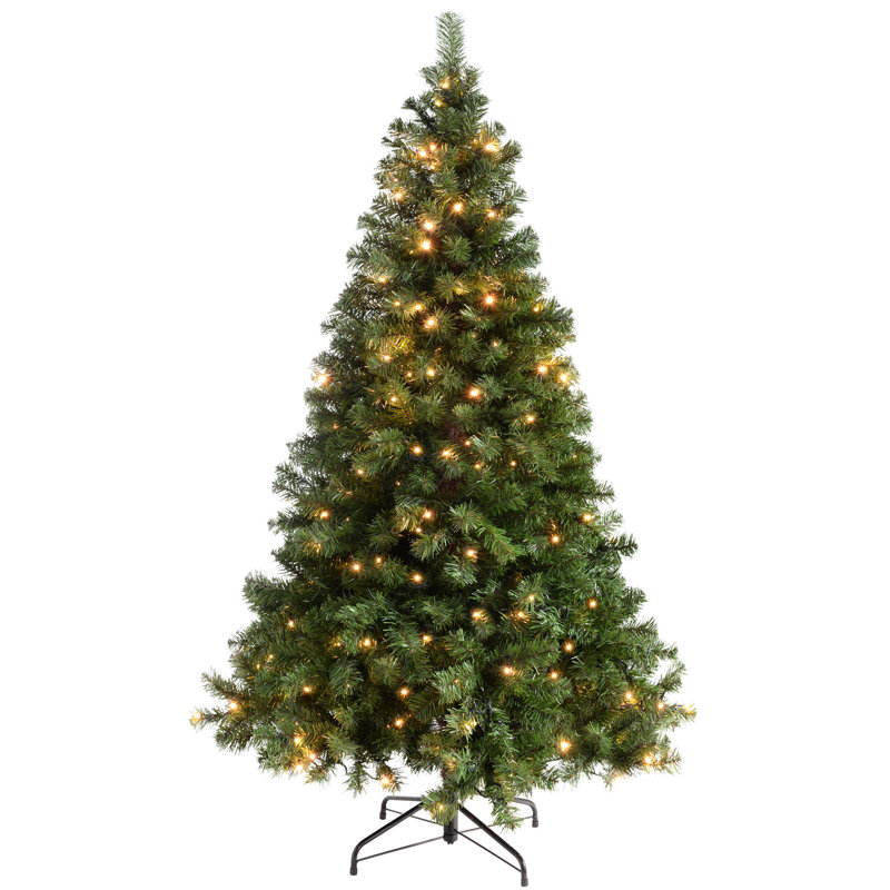 5.91' H Lighted Artificial Spruce Christmas Tree