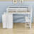 Jayoti Full Size Wood Loft Bed With Wardrobe And Desk, Drawers-140508037