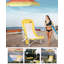 Chaise de plage à haut dossier avec parasol, glacière, porte-gobelet et sac de transport, pour l'extérieur robuste (1 paquet, jaune)-83413498
