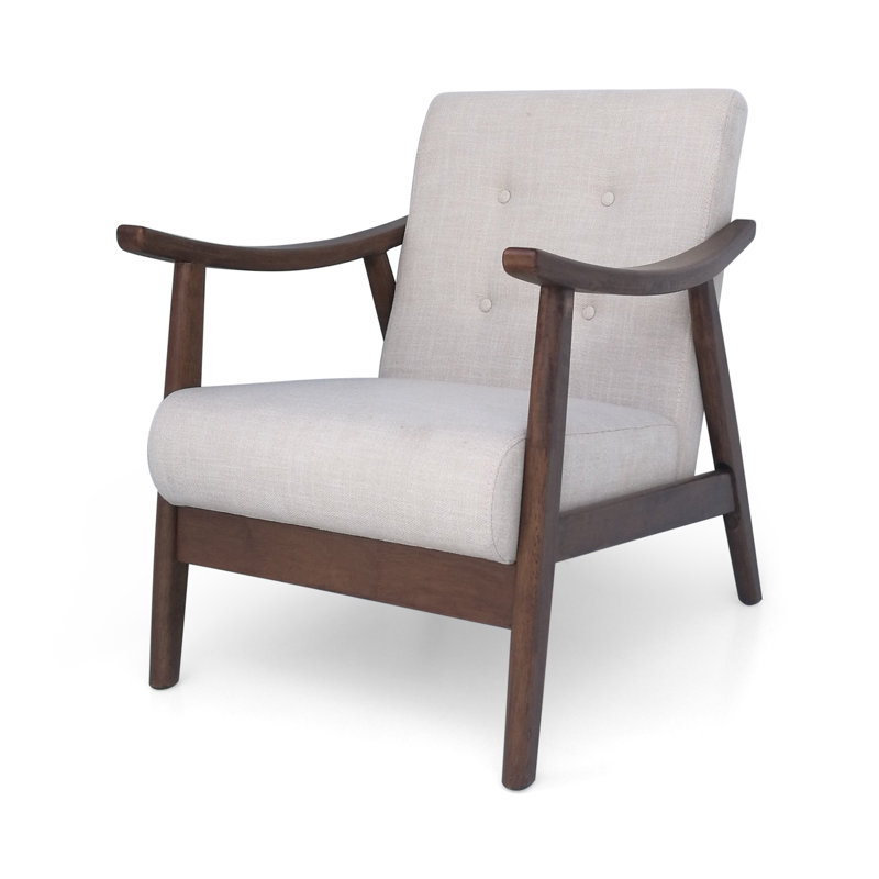 Lagunas 25.25Cm Wide Tufted Armchair, Beige Polyester