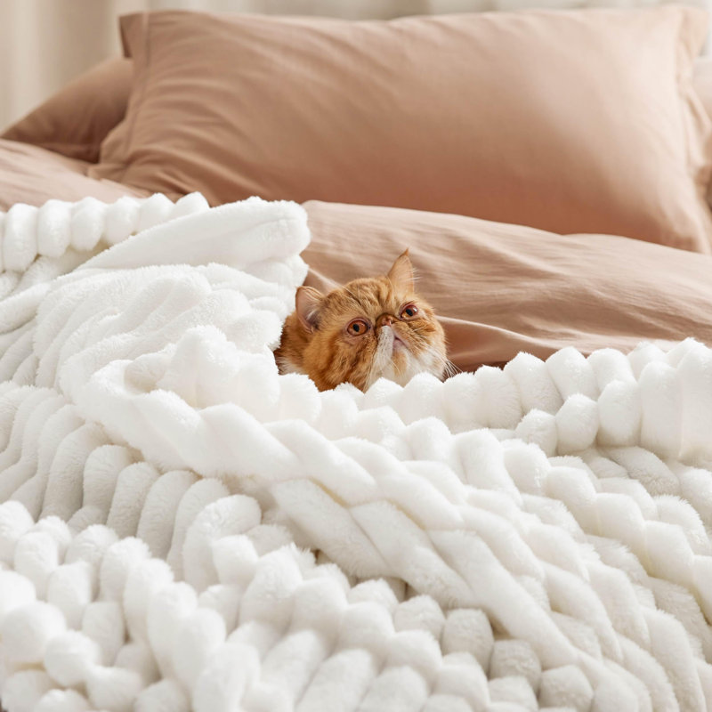 Throw Blanket, W152 x L203cm, Off White