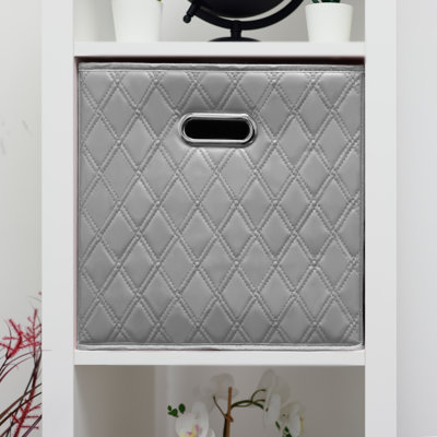 Ensemble de bacs de rangement en similicuir
