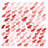 X Red Pattern - Bedroom Red Metal Print for Home Decor-119954466