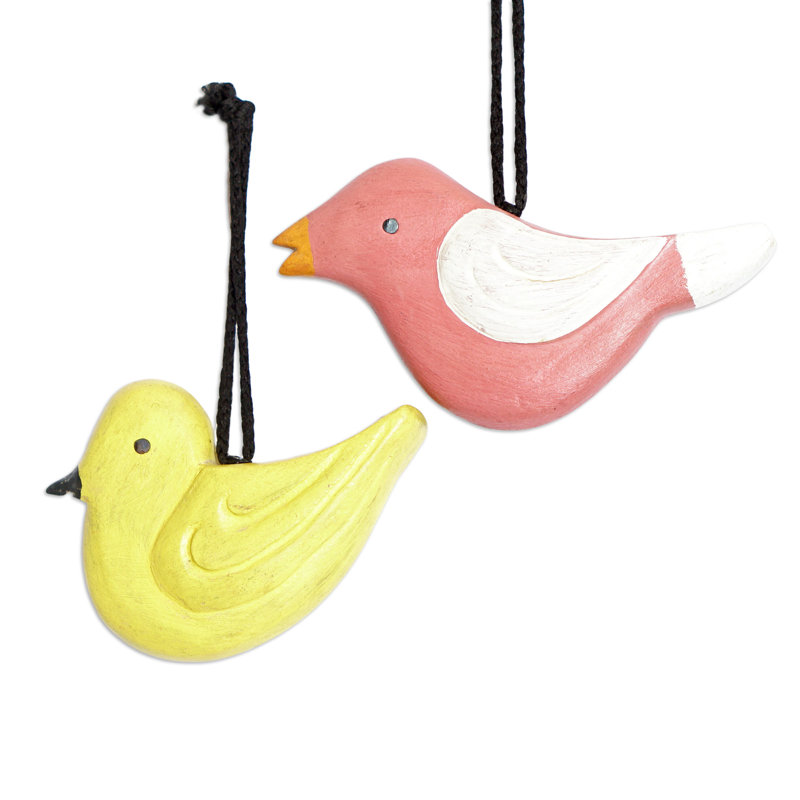 0.02'' Handmade Wood Animals Hanging Figurine Ornament