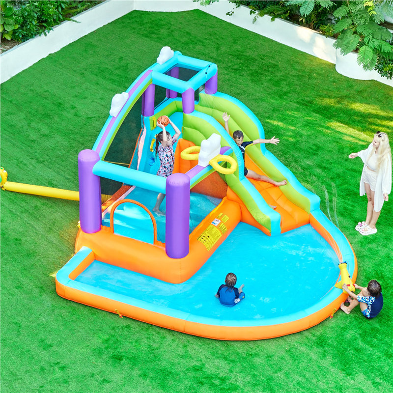 Kids Bounce House with Inflatable Water Slide and Air Blower