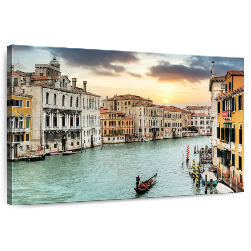 Kavia Gran Canal Vista au crépuscule, H 34 po x l 51 po