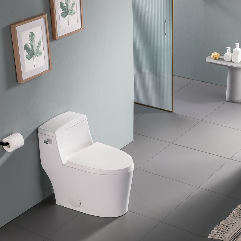 Toilette allongée une pièce 1,28 GPF (siège inclus), Gauche