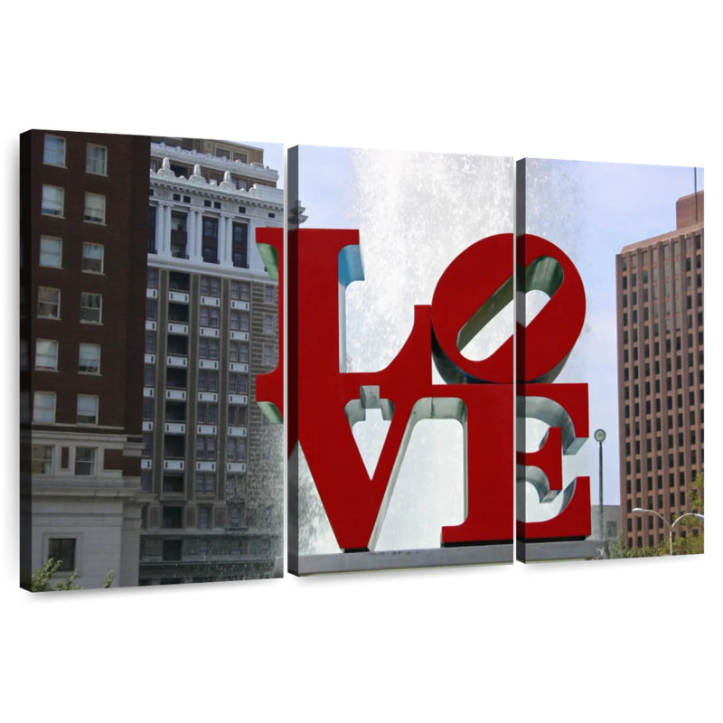 Sculpture Tergel Love Park, H 48 po x l 74 po