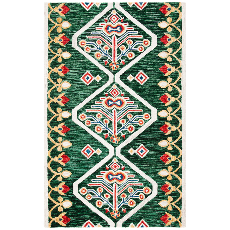 Wilstead Hand Tufted Wool Southwestern Rug, Rectangle 3' x 5'