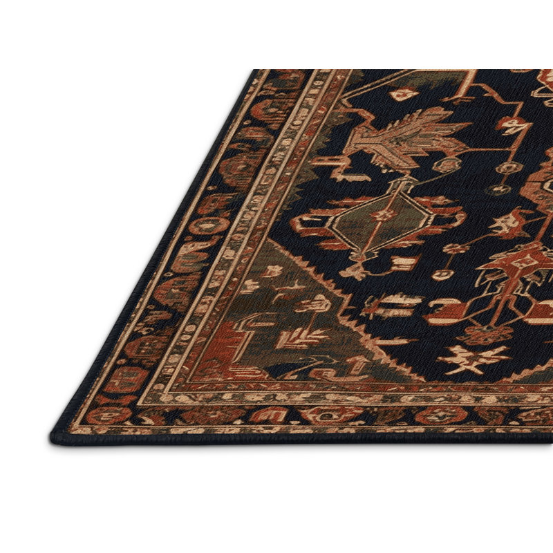 Tapis brun lavable à la machine, Rectangle 5 pi x 7 pi