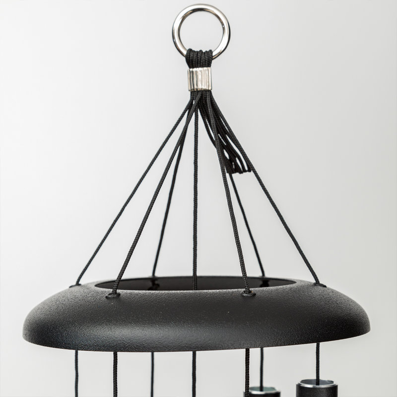 Black Aluminum 27" Outdoor Wind Chime
