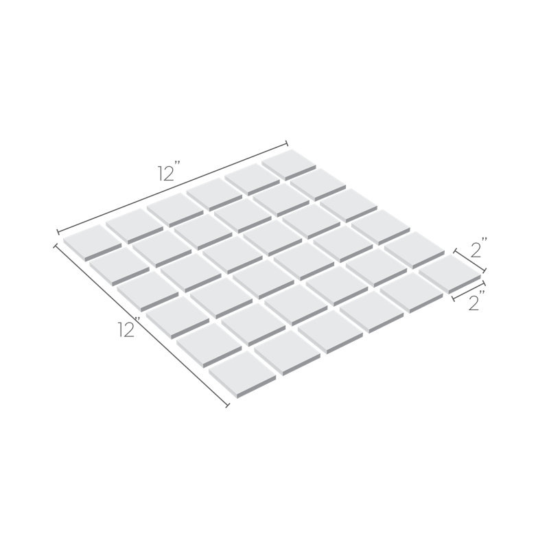 Catch ™ noir 12 po X 12 po Carreau de plancher et de mur en porcelaine matte (19,76 pieds carrés / caisse)