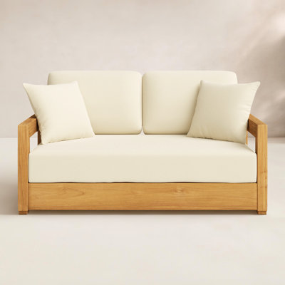Melrose 53" Teak Outdoor Loveseat
