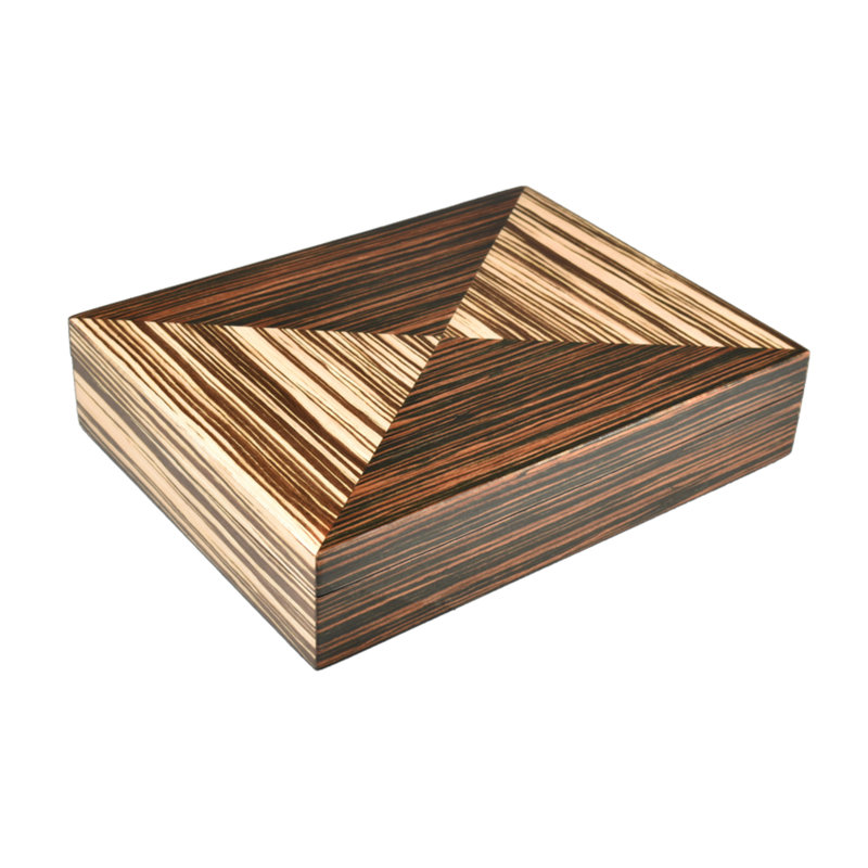 Handmade Lacquer Decorative Box, 2.75" H x 12.5" W x 9.5" D
