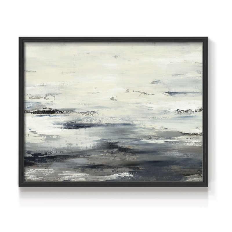 On the Stormy Seas - Imprimé encadré - Restickable, H 16 po x l 20 po, Noir, noir, noir, noir