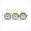 Searle Modern & Contemporary Analog Stainless Steel Quartz Alarm Tabletop Clock in Blue/Orange/Purple