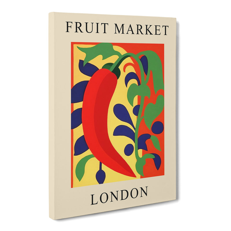 XMKTMKT-408 London Fruit Market Exhibition Red Chili Pepper - Wrapped Canvas Print, 50cm H x 35cm W x 3cm D