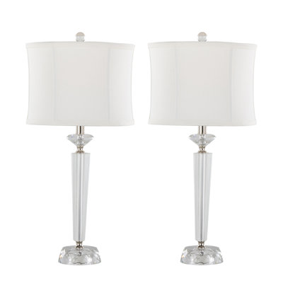 Ensemble de 2 lampes de table en cristal de 25,75 po Diamond Torch