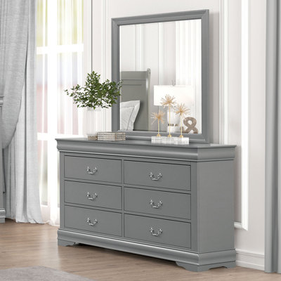 Ensemble commode et miroir 2 pièces Emelinda