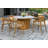 Estate 7 Pc. Round Teak & Stone Dining Set With Wicker Stacking Chairs-1976197127-1976197120