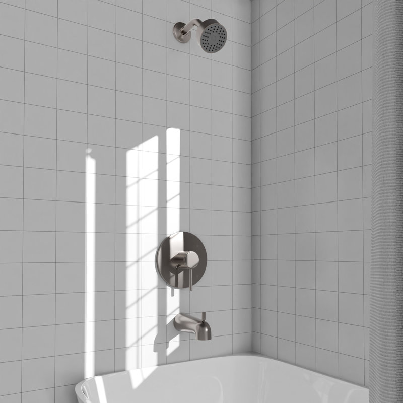Système de douche élégant ZLINE Palisades en nickel brossé, Nickel brossé