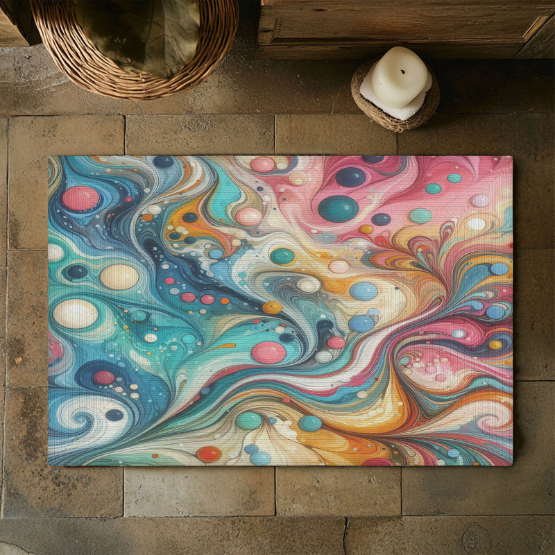 Tapis tressé Mystic Brushstrokes, Rectangulaire 3 pi x 5 pi