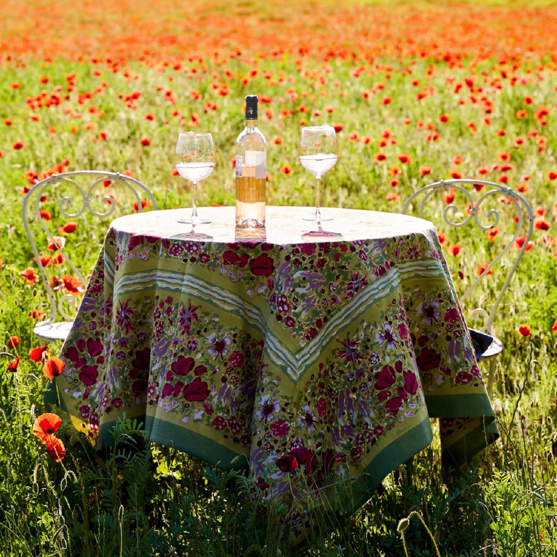 Leana Tablecloth, 106" W x 71" L, Floral 1