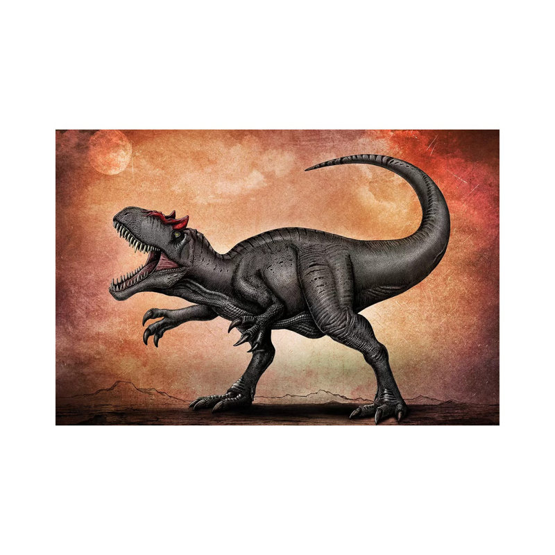 Allosaurus Dinosaur. par Aram Papazyan - Estampe numérique sur toile tendue avec châssis, H 26 po x l 40 po x P 1,5 po