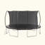 Trampoline de 14 pi (coussin de couleur double face), trampoline pour enfants et adultes avec filet et échelle, poteau de clôture incurvé
