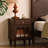 Dark-walnut Solid Wood + 1 drawers Nightstand