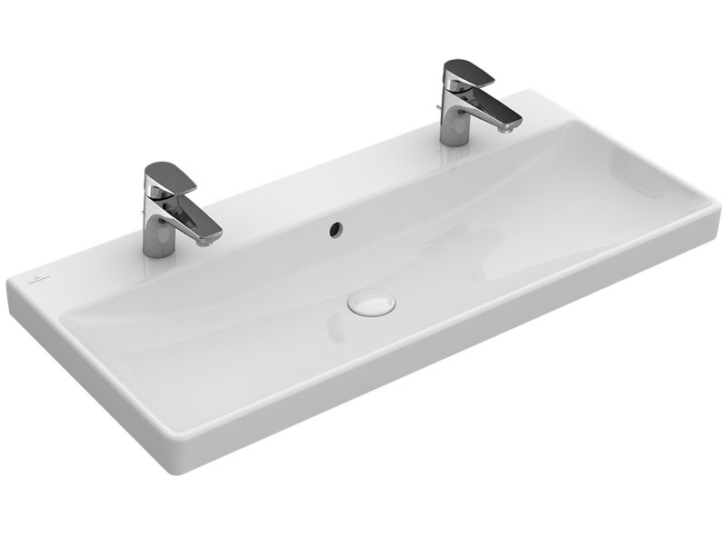 Avento Ceramic Rectangular 100cm Countertop Basin, 2