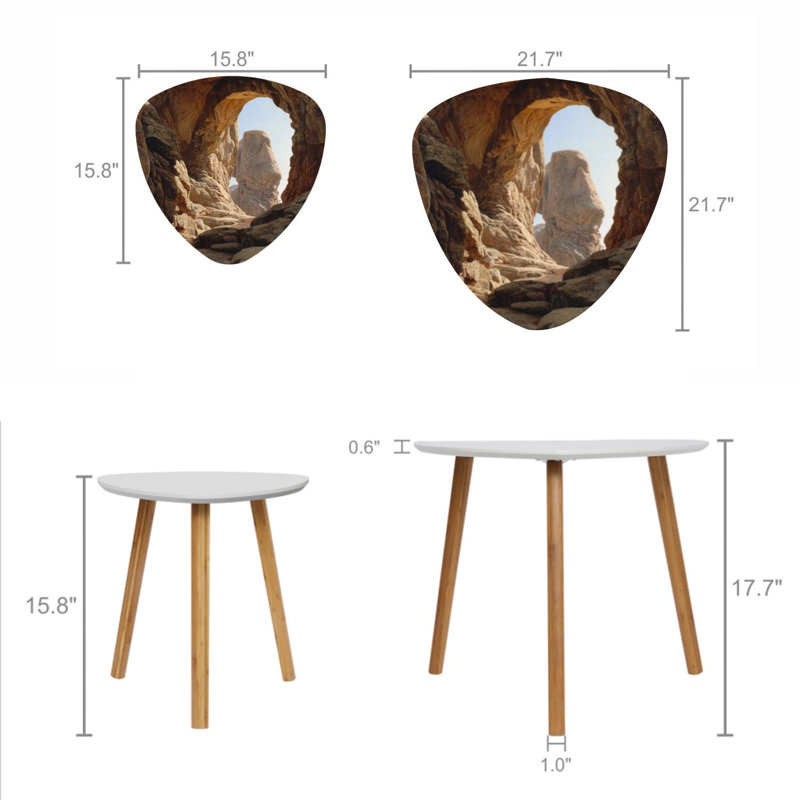 Ensemble de 2 tables basses gigognes Triangle