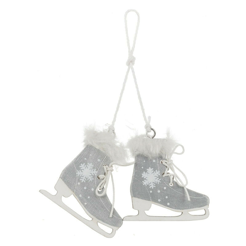 1cm Wood Hanging Figurine Ornament, White